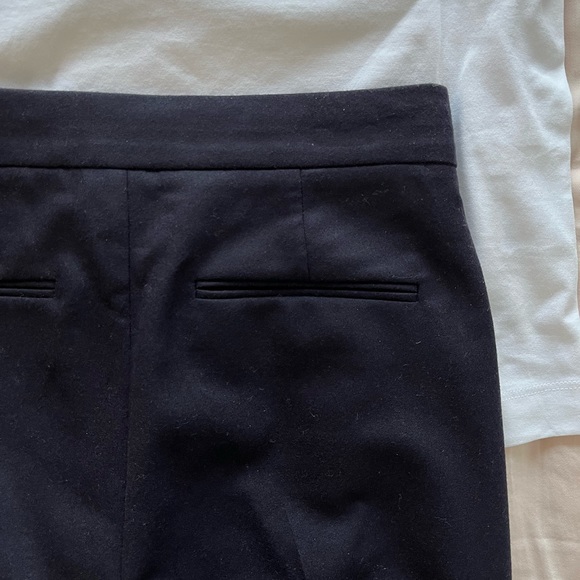 MaxMara Stretch Wool Cashmere cigarette pants navy size 0 - Picture 3 of 5